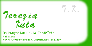 terezia kula business card